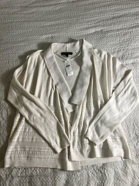 Banana Republic Ivory Open-Front Knit Cardigan size XS